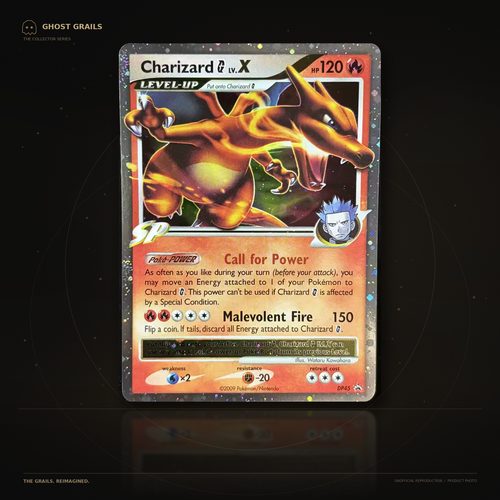 Charizard G LV.X DP45 Diamond and Pearl unofficial Pokémon proxy card display photograph