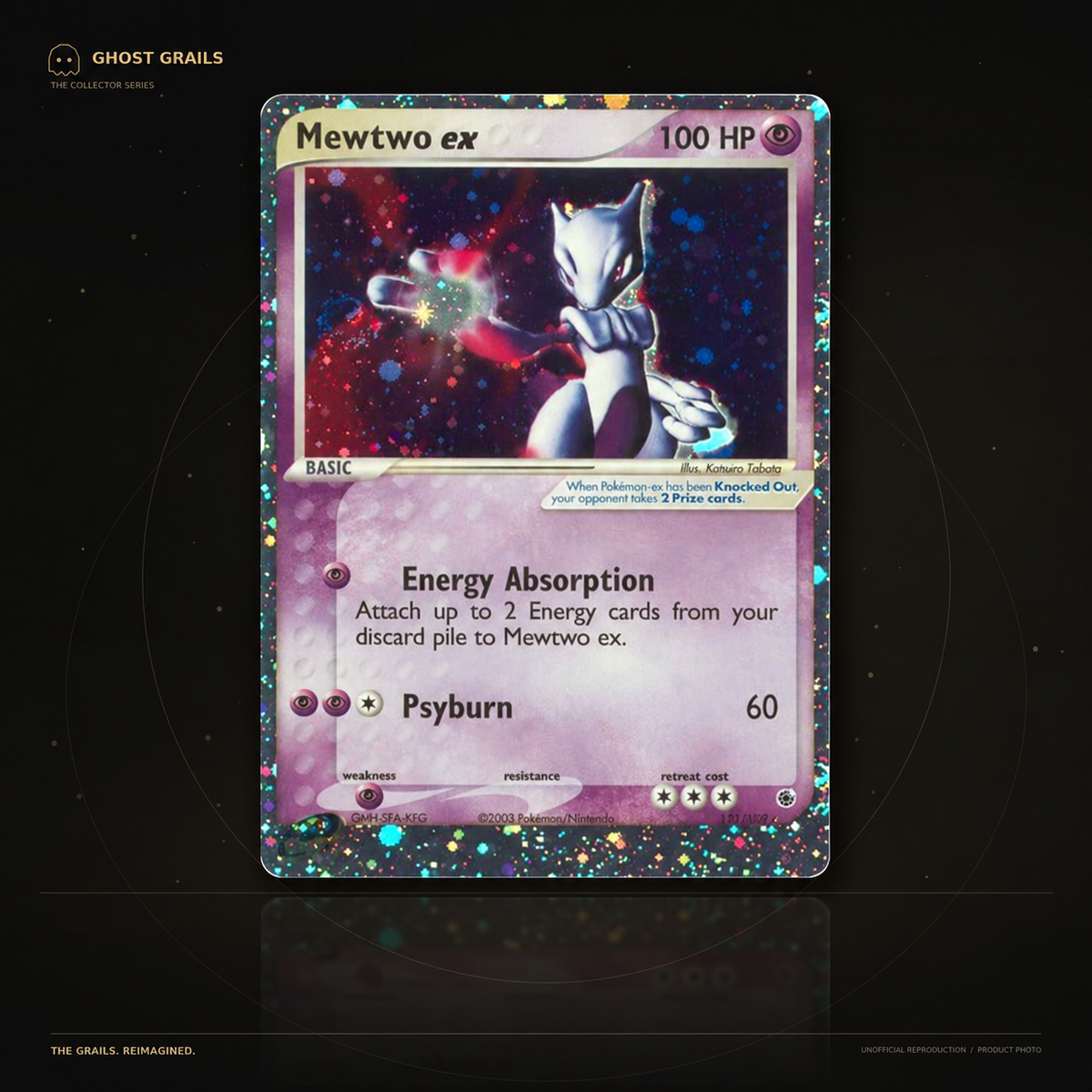 Mewtwo ex 101/109 EX Ruby and Sapphire unofficial Pokémon super proxy collector display photo