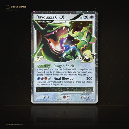 Rayquaza C LV.X 146/147 Platinum Supreme Victors unofficial Pokémon proxy card image